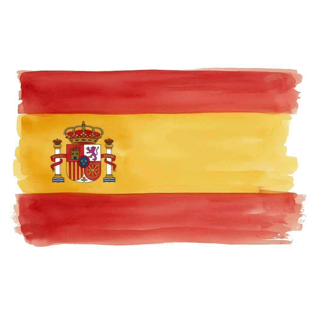 Watercolor flag of Spain