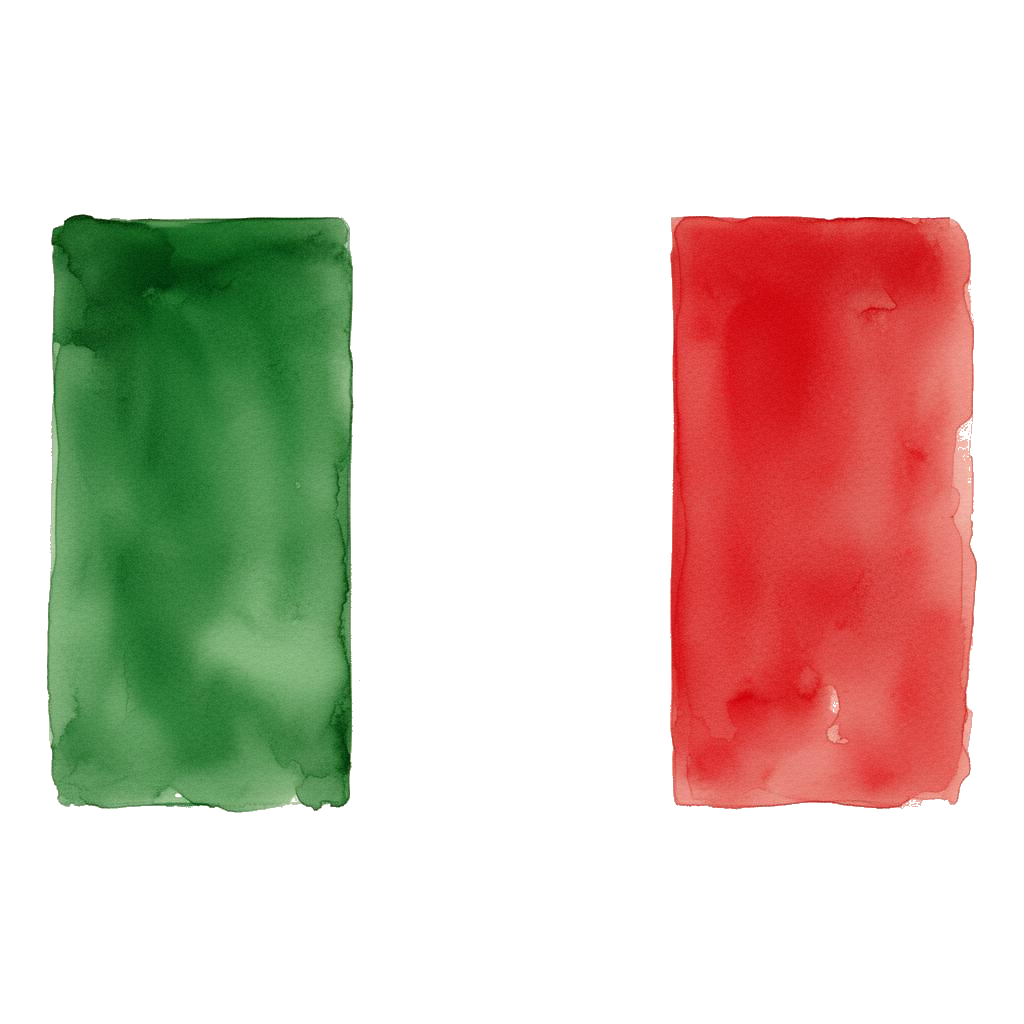 Watercolor flag of Italy
